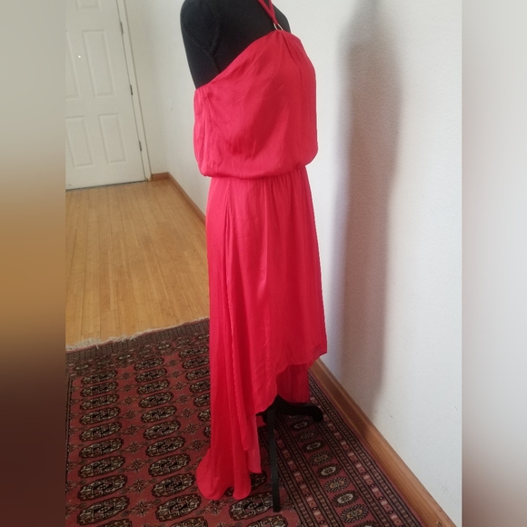 Silk Red Halter Dress! - Picture 6 of 8